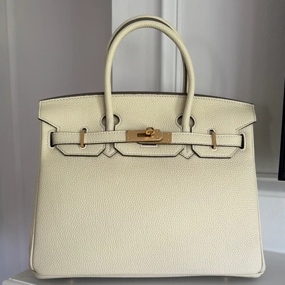 30CM Classic Togo Top Handle Satchel Bag - Vanilla Cream - Picture 6 of 12